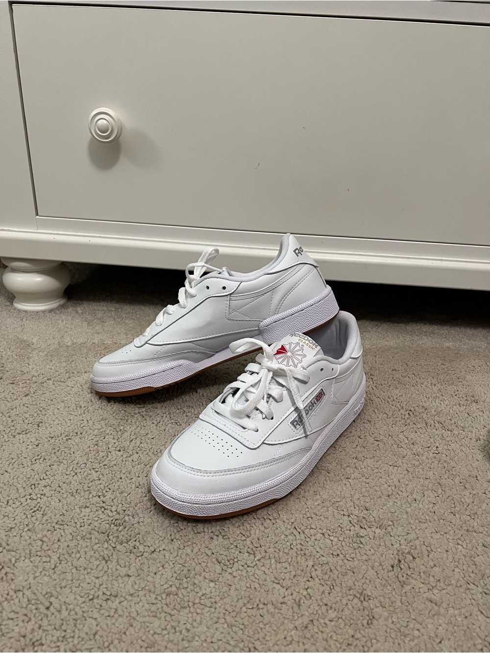 Reebok Classic White Womens Sneakers